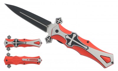 Falcon 9" Spring Assisted Knife KS5440RD Falcon 9" Spring Assisted Knife KS5440RD